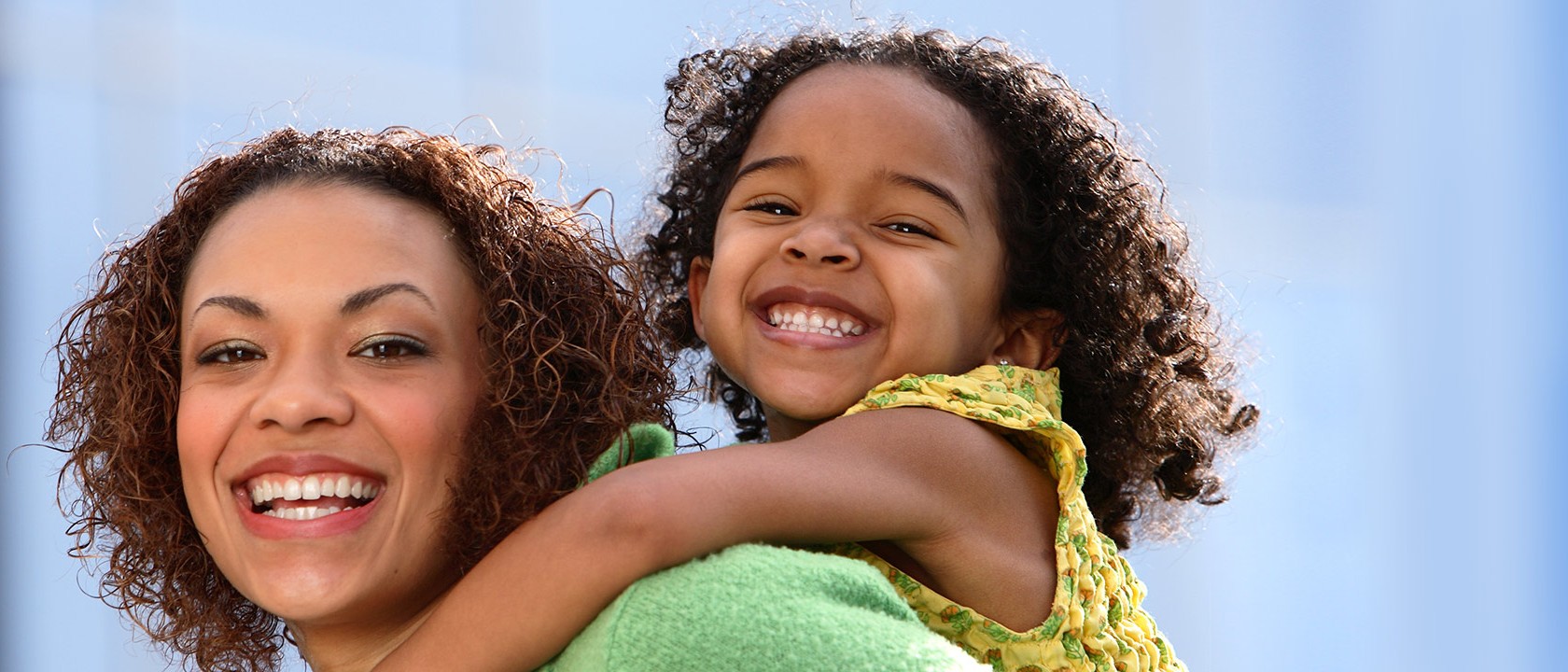 Mom and Child Smiling